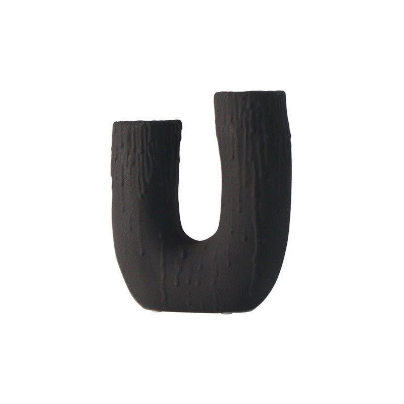 Elegant U - Shaped Ceramic Vase and Candle Holder Collection - Max&Mark Home Decor