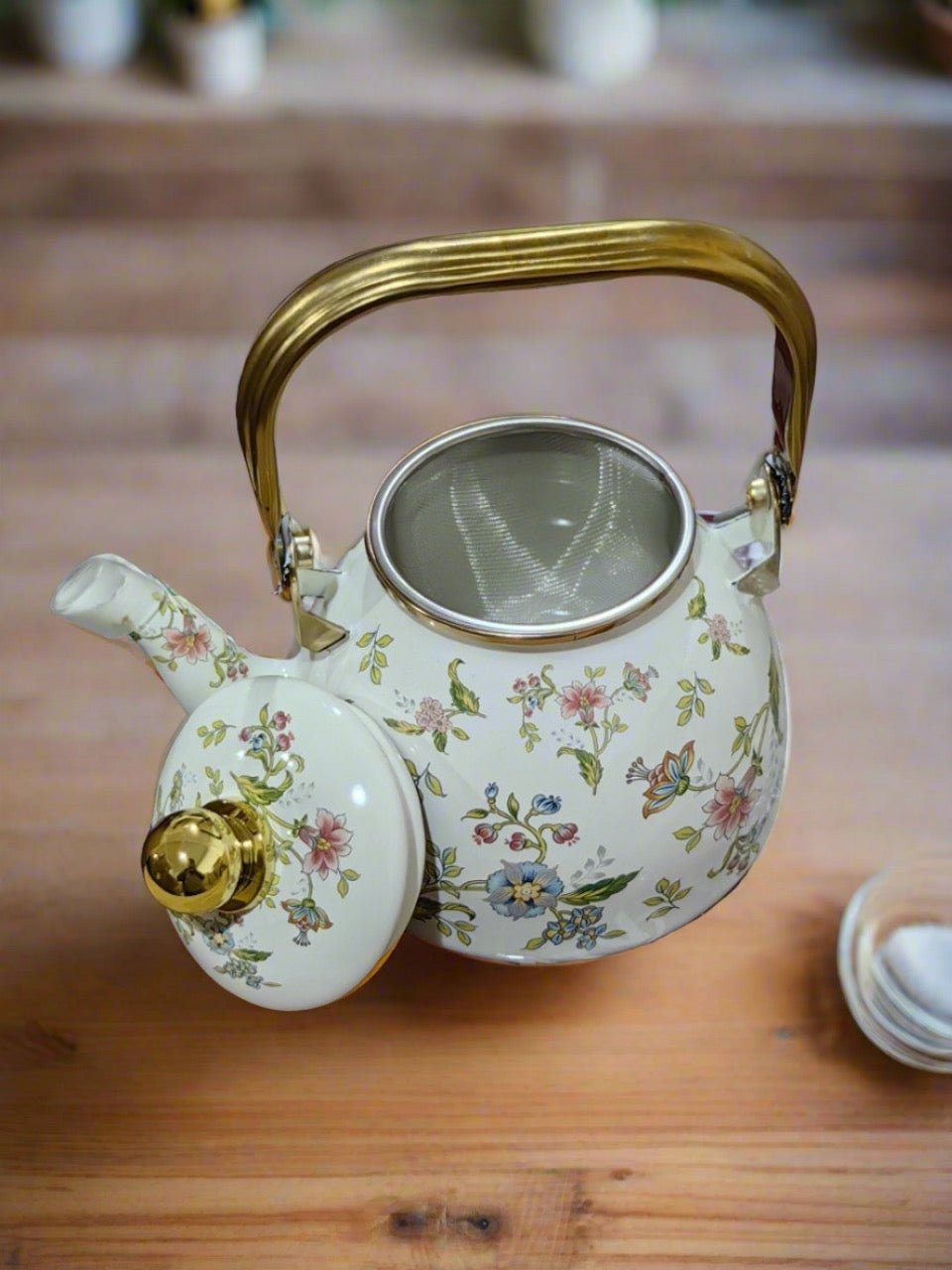 Enchanting Floral Enamel Teapot - Max&Mark Home Decor