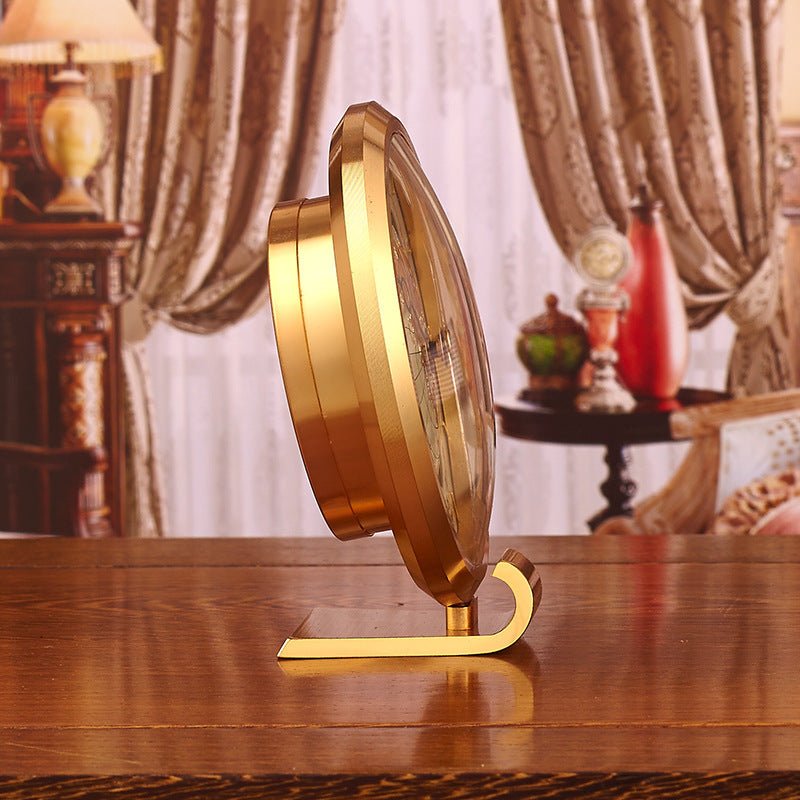 Eternal Elegance" Golden Quartz Metal Table Clock - Max&Mark Home Decor