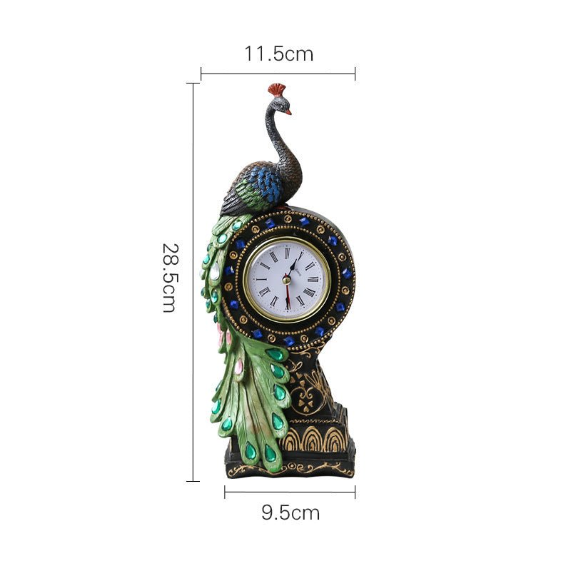 European Luxury Diamond Peacock Wall Clock - Max&Mark Home Decor