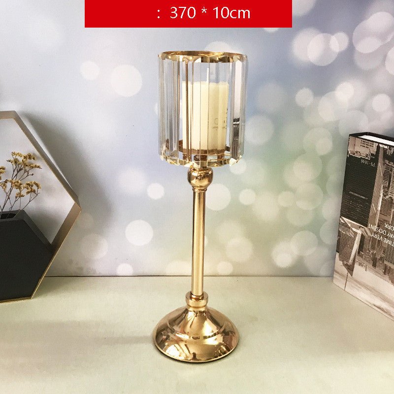 European Style Golden Crystal Candle Holder Cross - Border Home Decoration Ornaments - Max&Mark Home Decor