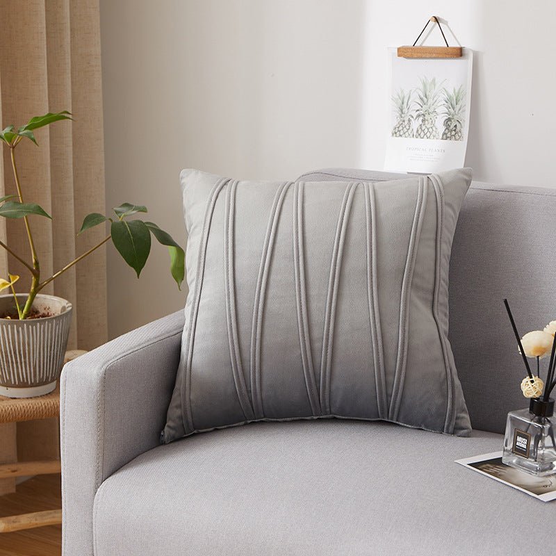 Eye - Catching Velvet Cushion Cover Vertical Stripe - Max&Mark Home Decor