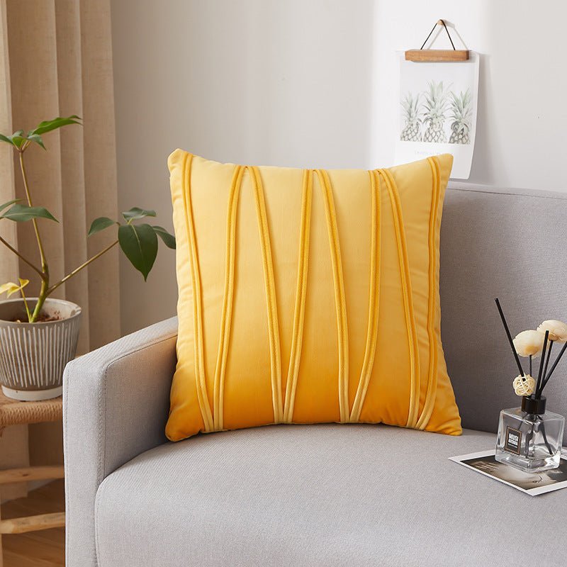 Eye - Catching Velvet Cushion Cover Vertical Stripe - Max&Mark Home Decor