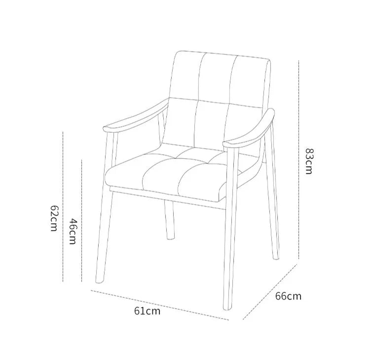 Italian Minimalist Solid Wood Chair