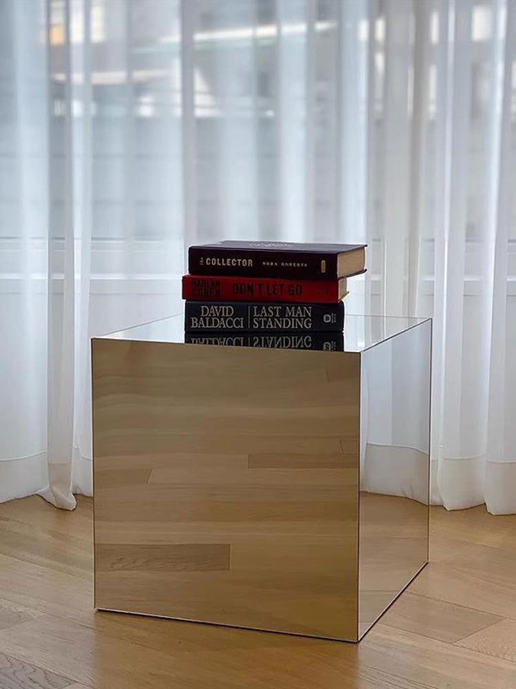 Mirage Modern Acrylic Mirror Cube Table