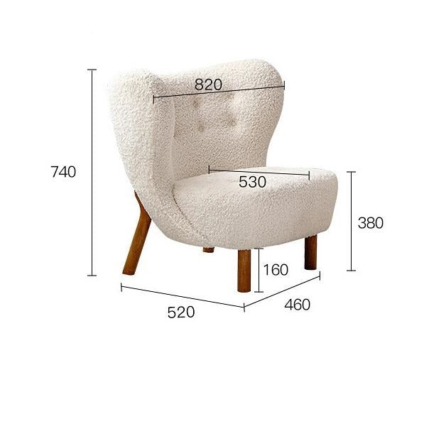 White Luxury Accent Chair for Living Room