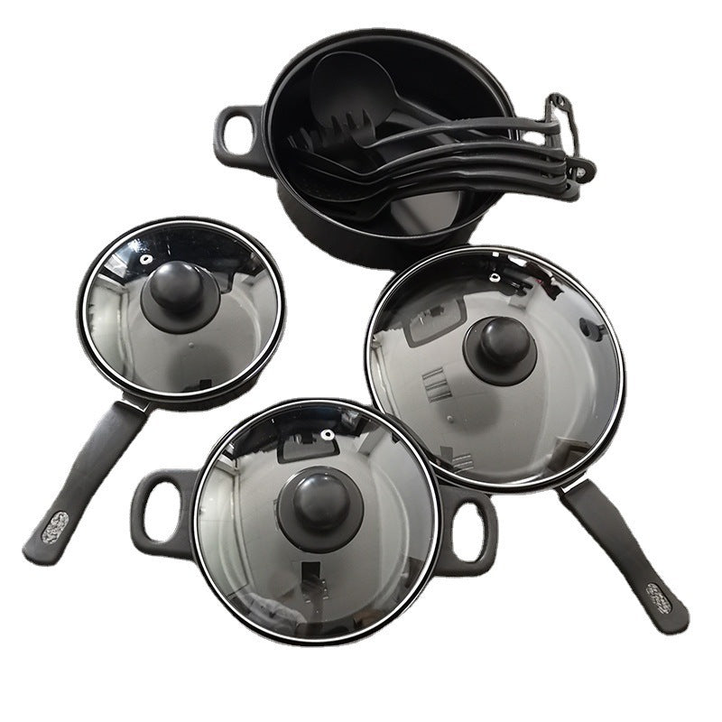 Pots And Non-stick Pan with Spatula Set