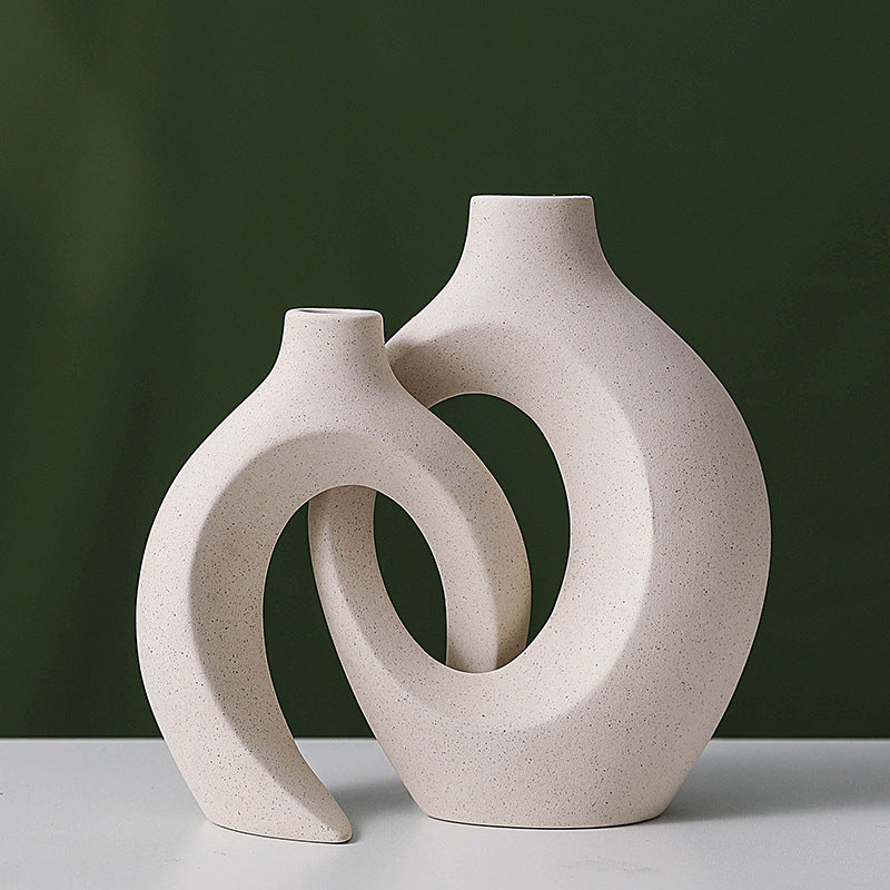 European Elegance Ceramic Vase Set of 2