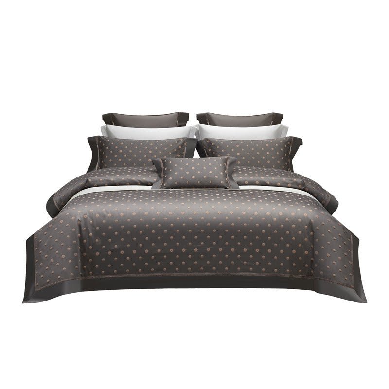 Four - Piece Jacquard Bed Linen Set With Long - Staple Cotton - Max&Mark Home Decor