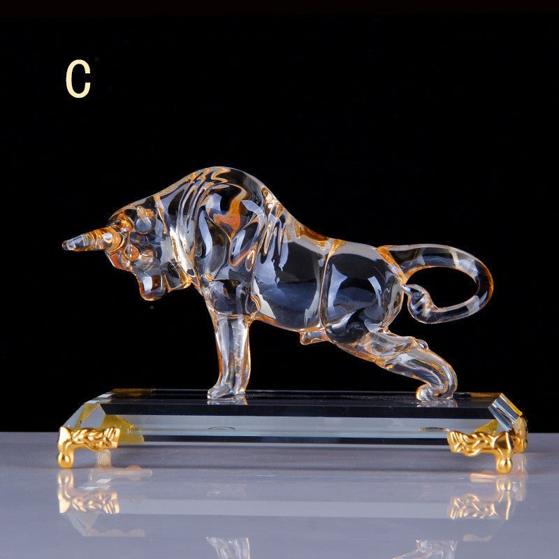Glass Crystal Cow - shaped Living Room Ornaments - Max&Mark Home Decor
