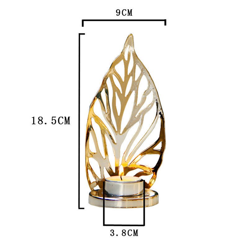 Golden Metal Candle Holder Candle Holder Table Decoration - Max&Mark Home Decor