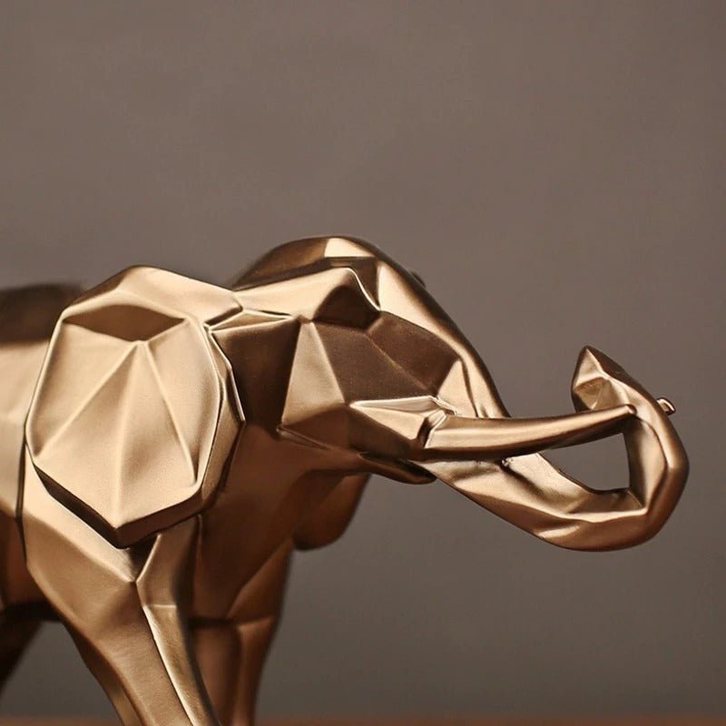 Golden or Black Elephant Abstract Statue - Max&Mark Home Decor