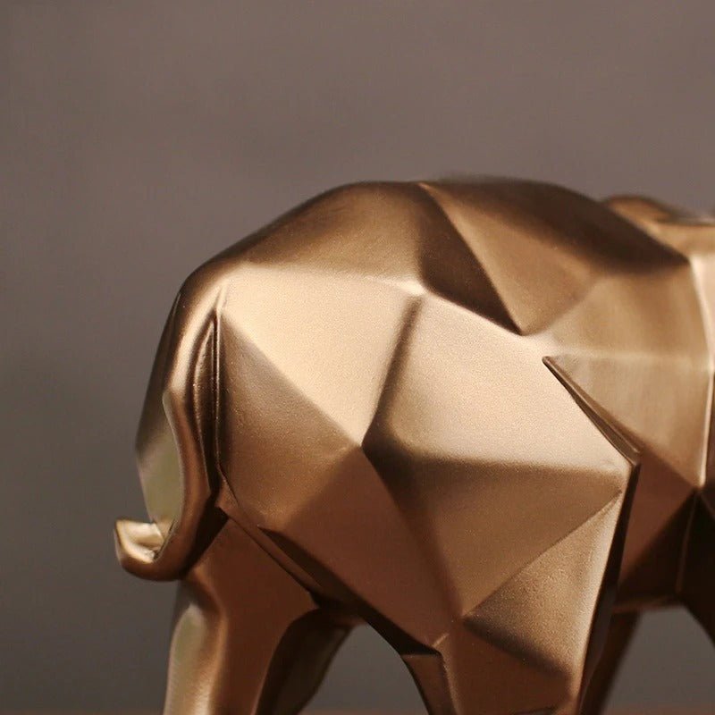 Golden or Black Elephant Abstract Statue - Max&Mark Home Decor