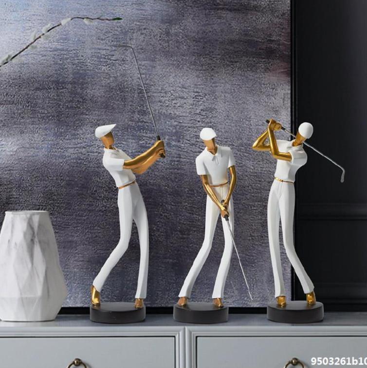 Contemporary Golfer Statuette