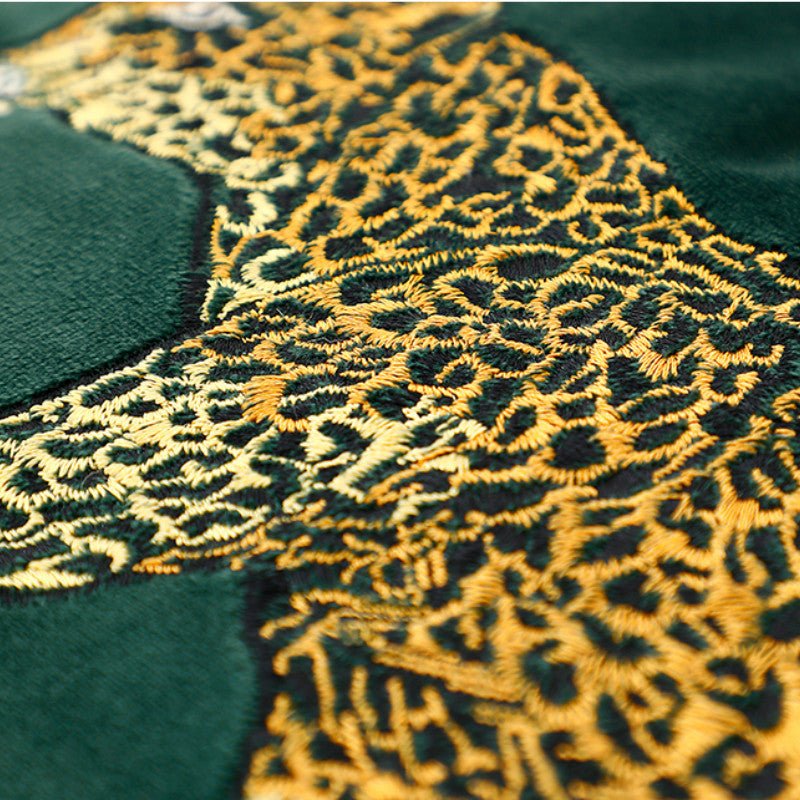 Green Leopard Print Cotton Pillow Case with Optional Pillow Core - Max&Mark Home Decor