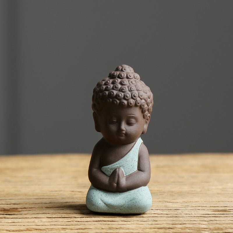Handcrafted Ceramic Buddha Statuette - Small Decorative Piece for Living Room - Max&Mark Home Decor