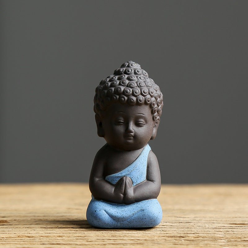 Handcrafted Ceramic Buddha Statuette - Small Decorative Piece for Living Room - Max&Mark Home Decor