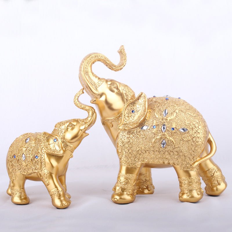 Handicraft Ornaments Thai Resin Mother And Child Elephant Home Decoration Furnishings - Max&Mark Home Decor