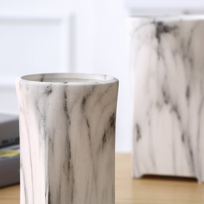 Handmade Simple Modern Glazed White Pottery Vase - Max&Mark Home Decor