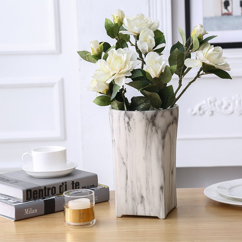 Handmade Simple Modern Glazed White Pottery Vase - Max&Mark Home Decor