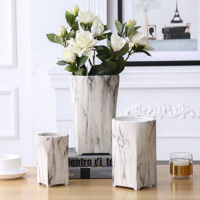 Handmade Simple Modern Glazed White Pottery Vase - Max&Mark Home Decor